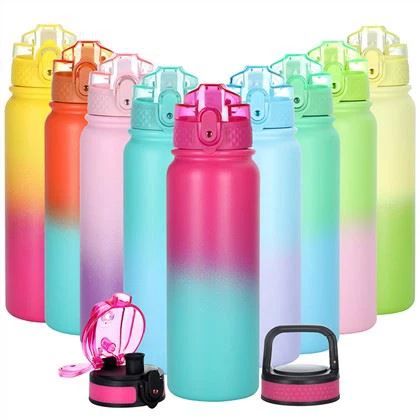 Potel Dŵr Gwactod Chwaraeon Dur Di-staen